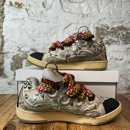 Lanvin Curb Multicolor Lace Grey Grafitti Sneaker Sz 10 (43)