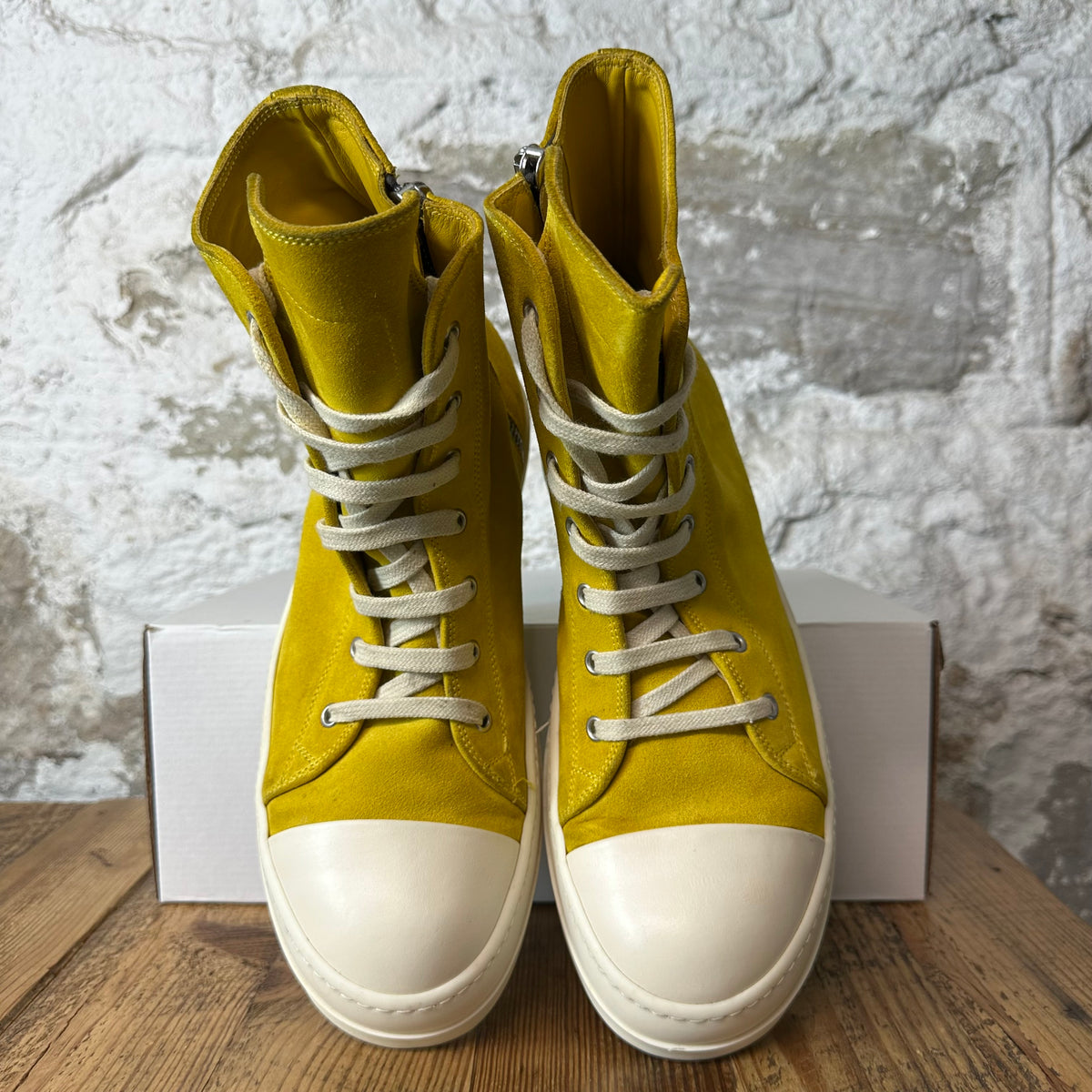 Rick Owens High Lemon Milk Sneaker Sz 10 (43)
