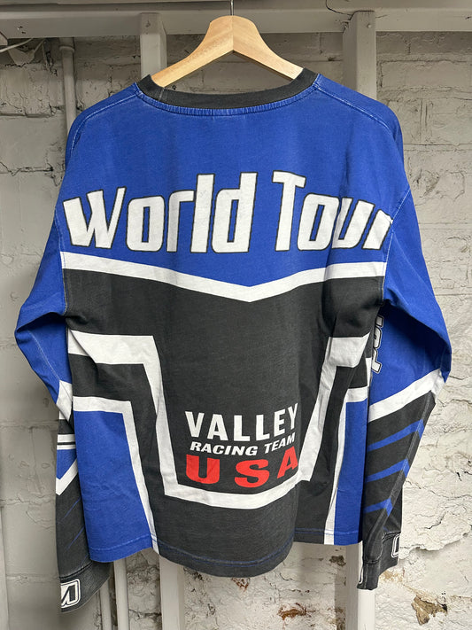 Vale Motorcross L/s Black Blue Sz S