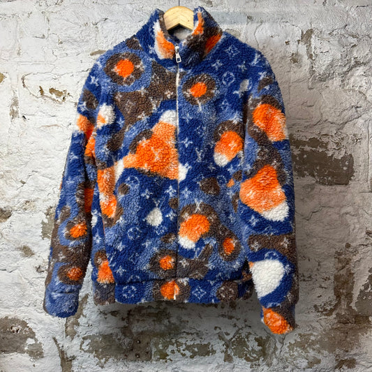 Louis Vuitton Jacquard Camo Fleece Jacket Sz L