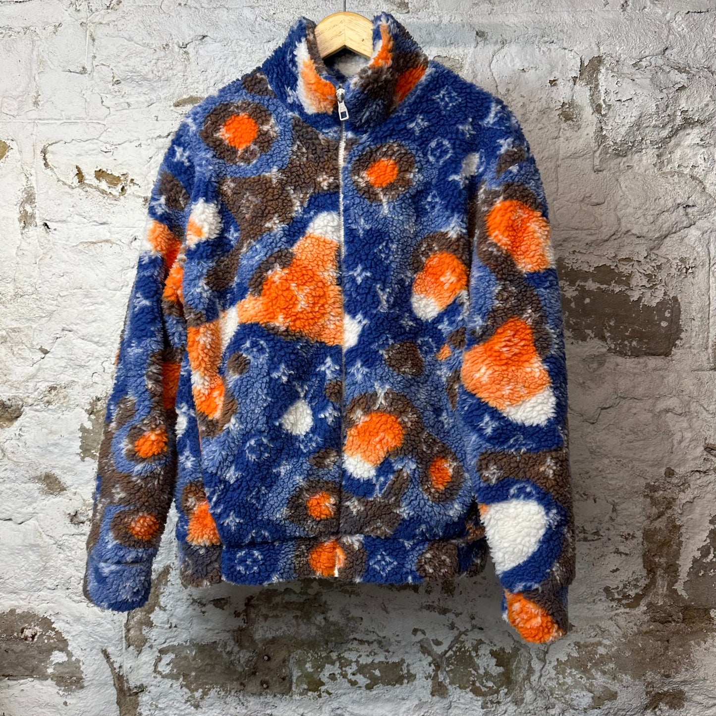 Louis Vuitton Jacquard Camo Fleece Jacket Sz L