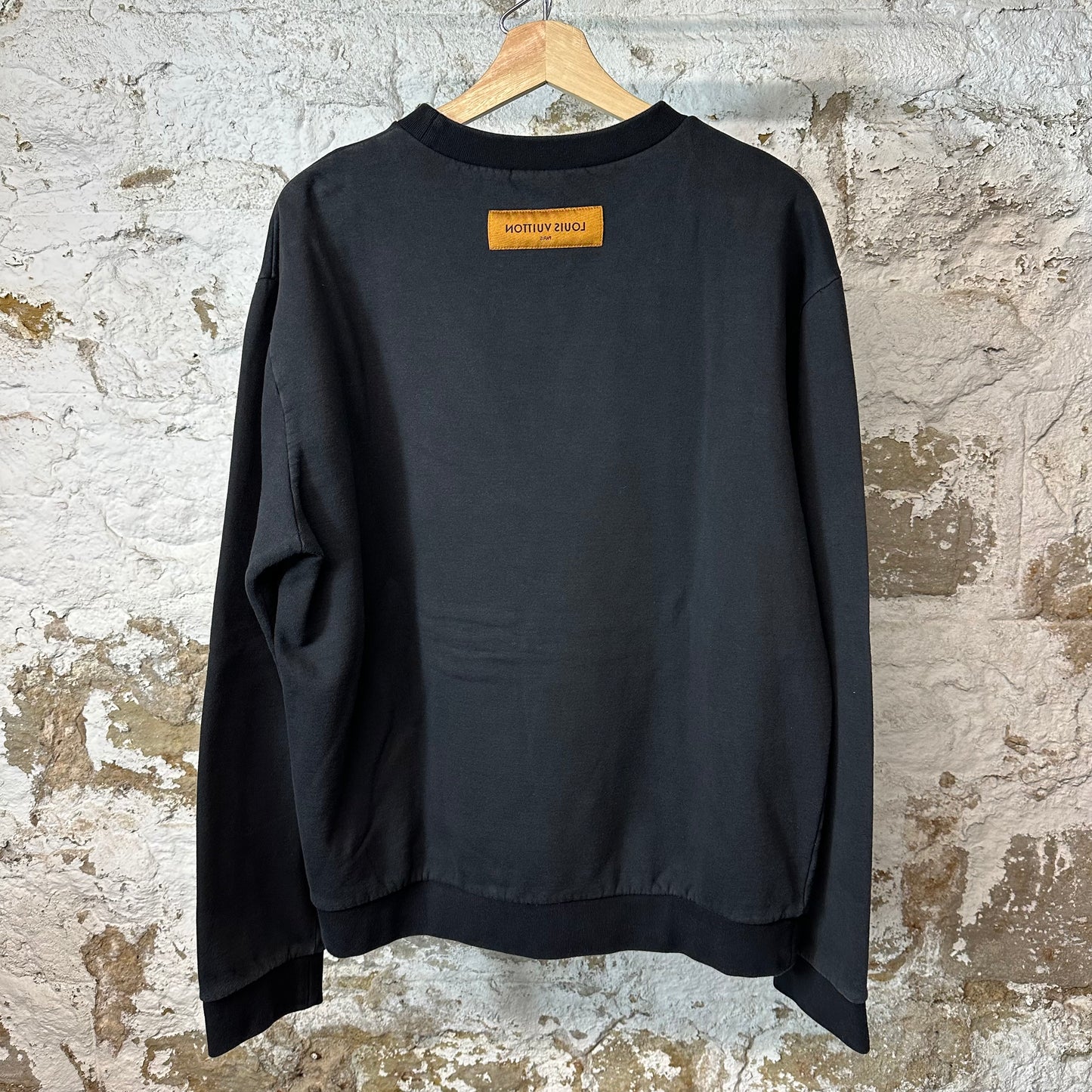 Louis Vuitton Stitch Print Black Crewneck Sz XL