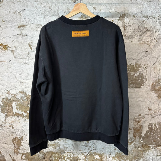 Louis Vuitton Stitch Print Black Crewneck Sz XL