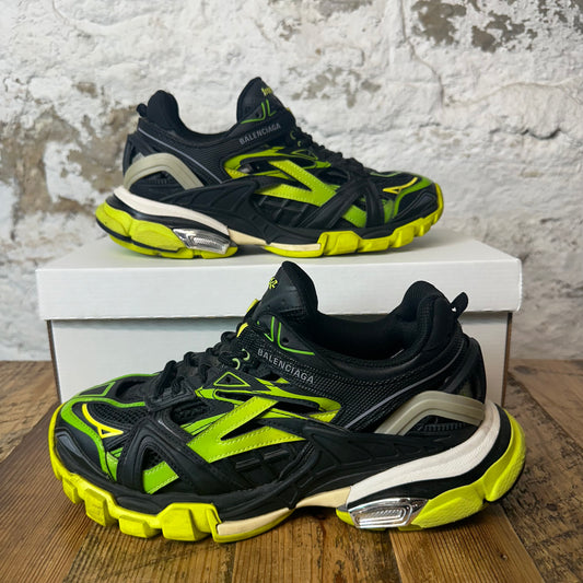 Balenciaga Track 2 Black Neon Green Sz 6 (39) No Box