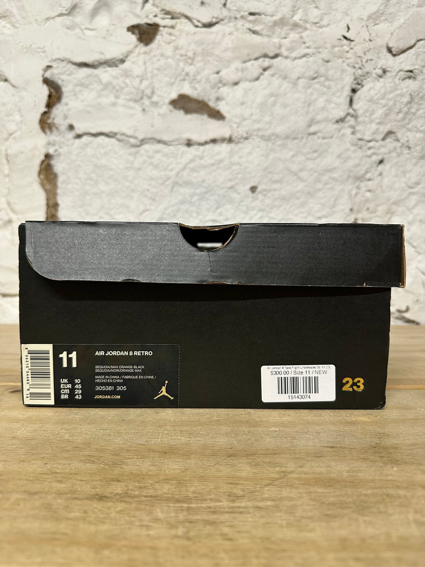 Air Jordan 8 Take Flight Undefeated Sz 11 DS