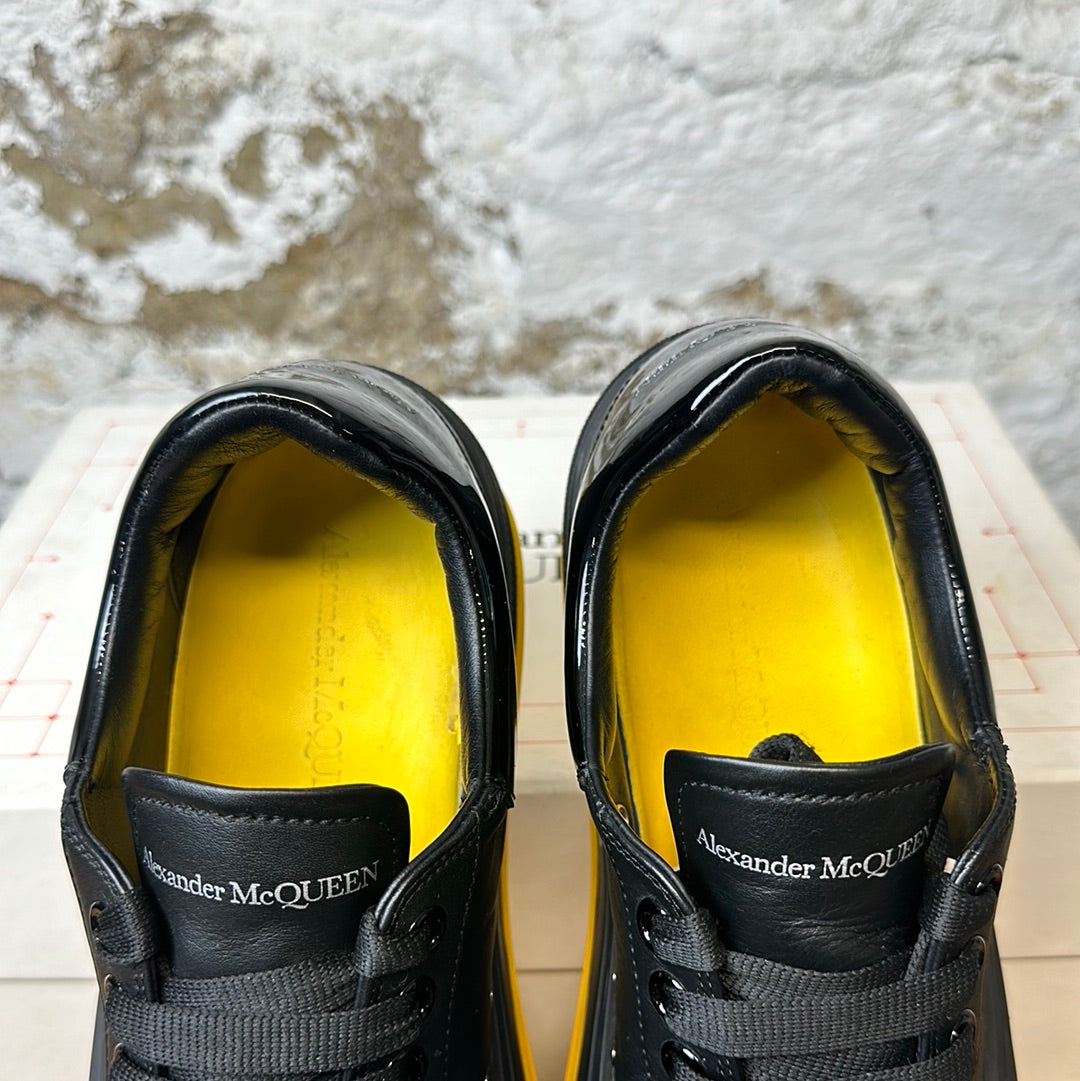 Alexander Mcqueen Nappa Joey Black Yellow Sz 11 (44)