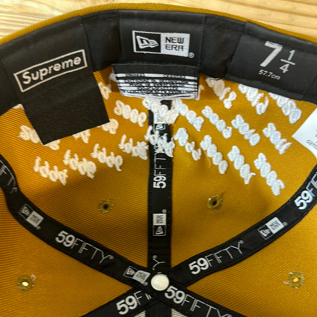 Supreme Champions Box Logo New Era Fitted Yellow Hat