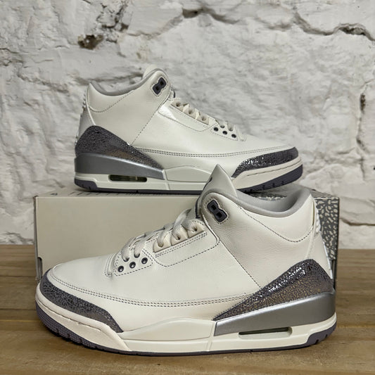 Air Jordan 3 Sail Cement Grey Sz 9 (10.5W)