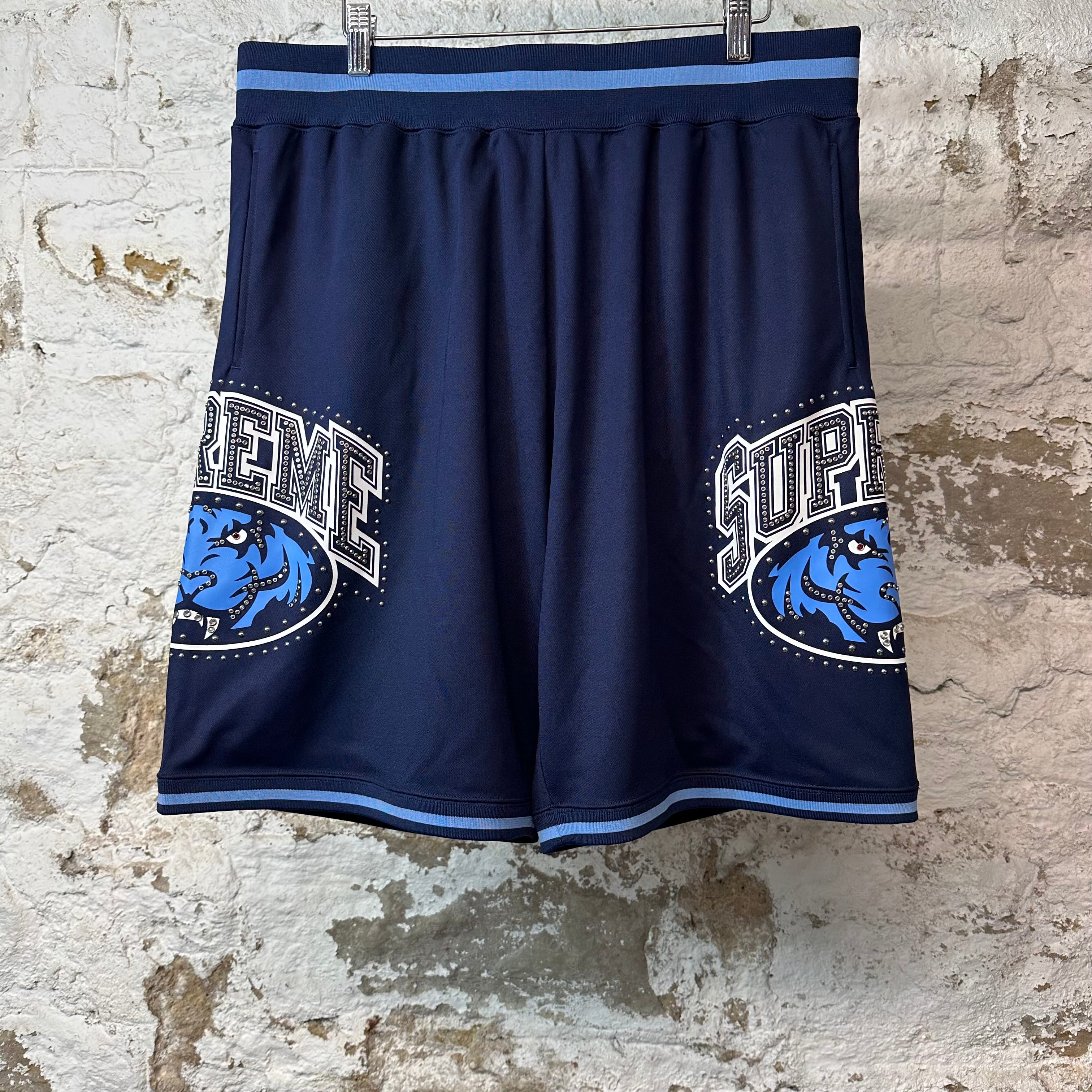 Supreme Studded Basketball Shorts Navy Sz M