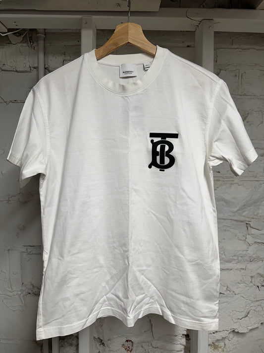 Burberry White Classic Logo T-shirt Sz XXS