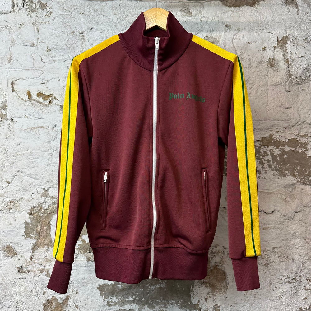 Palm Angels Yellow Maroon Track Jacket Sz XS