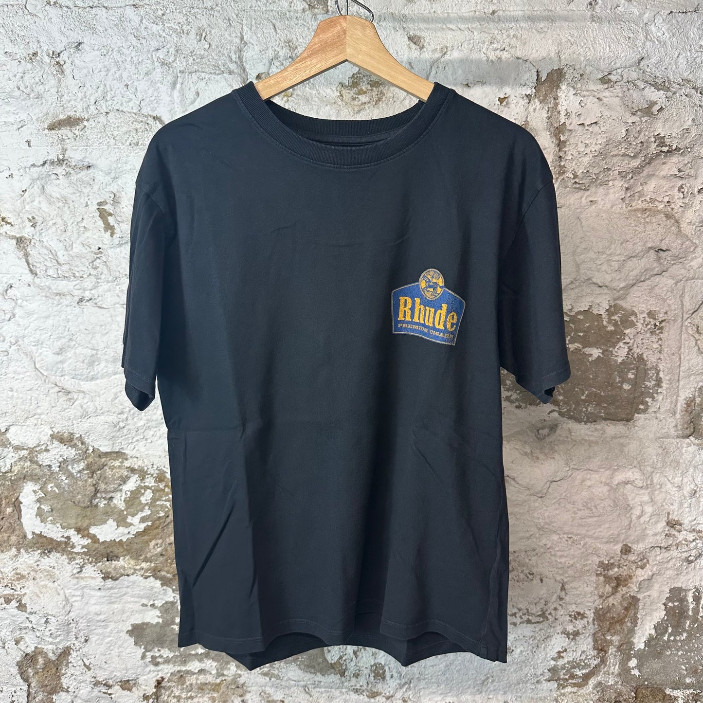 Rhude Premium Cigars Black T-Shirt Sz XS