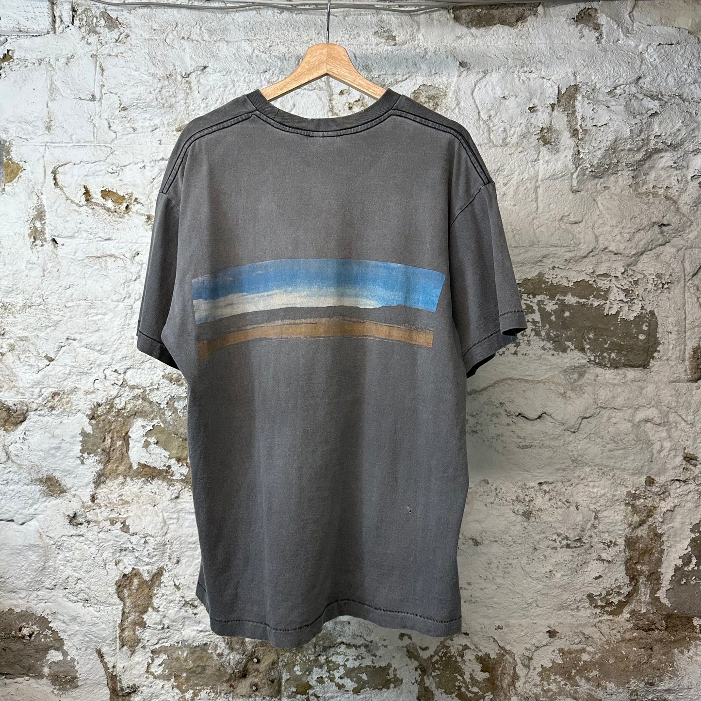 Saint Michael Sky T-shirt Gray Sz L