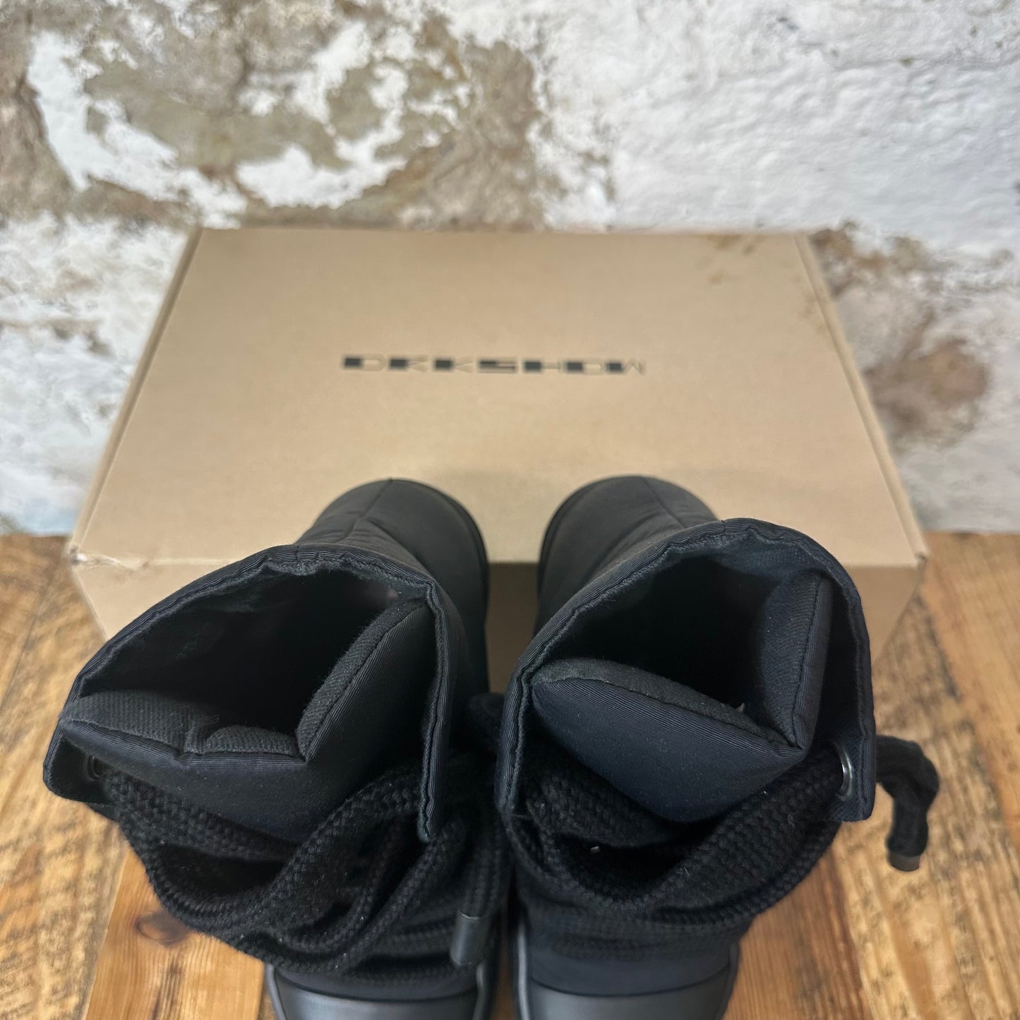 Rick Owens High Jumbo Lace Puffer Sneaker Black Sz 4.5 (36.5)