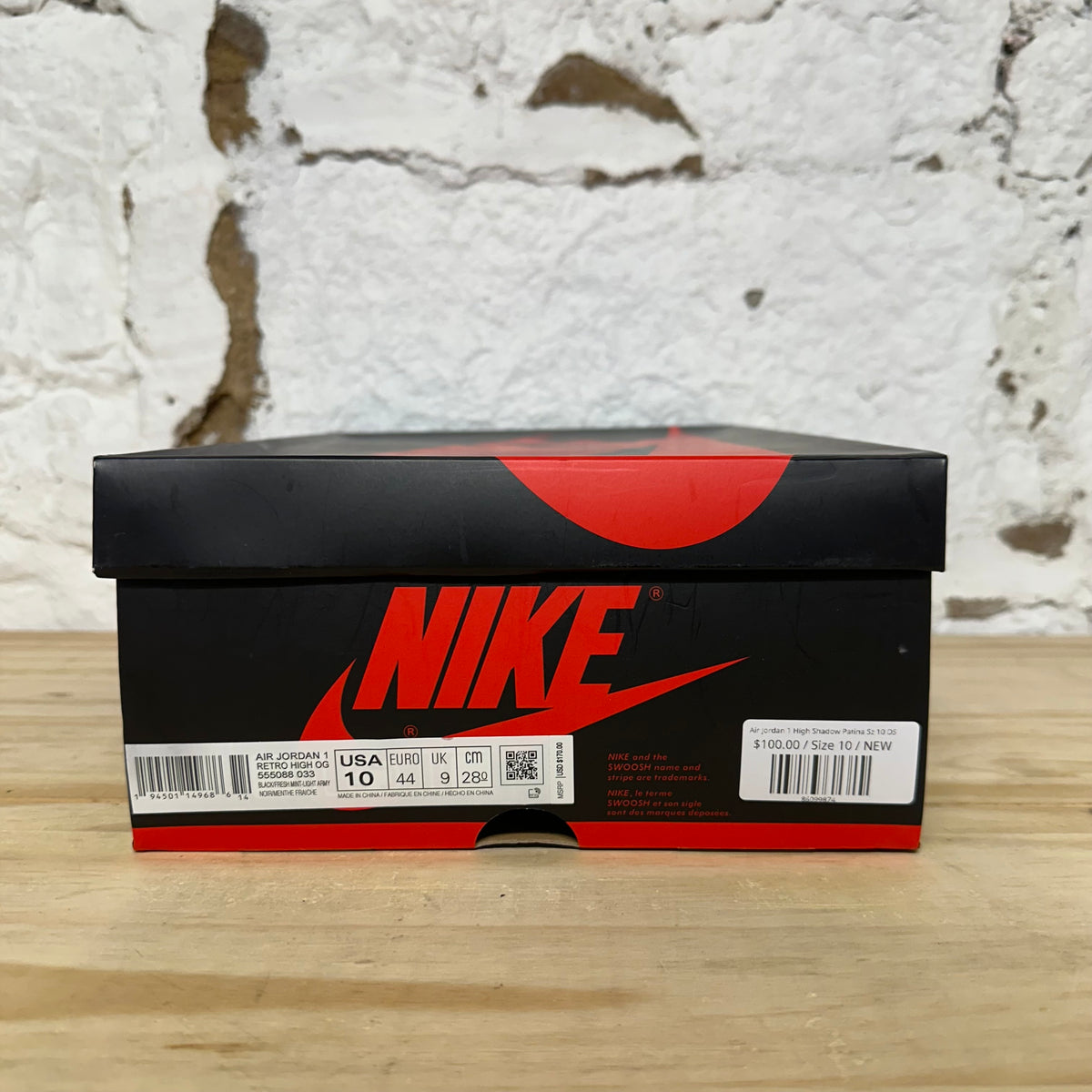 Air Jordan 1 High Shadow Patina Sz 10 DS