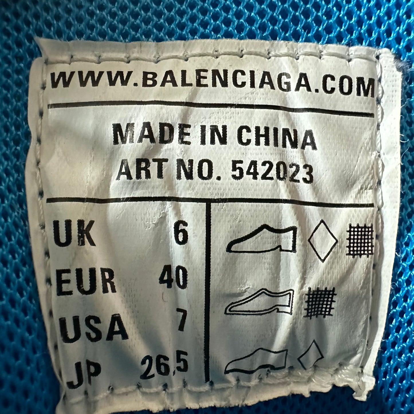 Balenciaga Track Runner White Green Blue Sneaker Sz 7 (40)