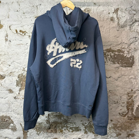 Amiri Varsity 22 Logo Hoodie Blue Sz L