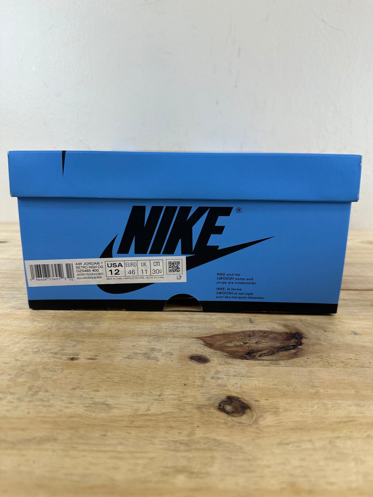 Air Jordan 1 High UNC Toe Sz 12 DS