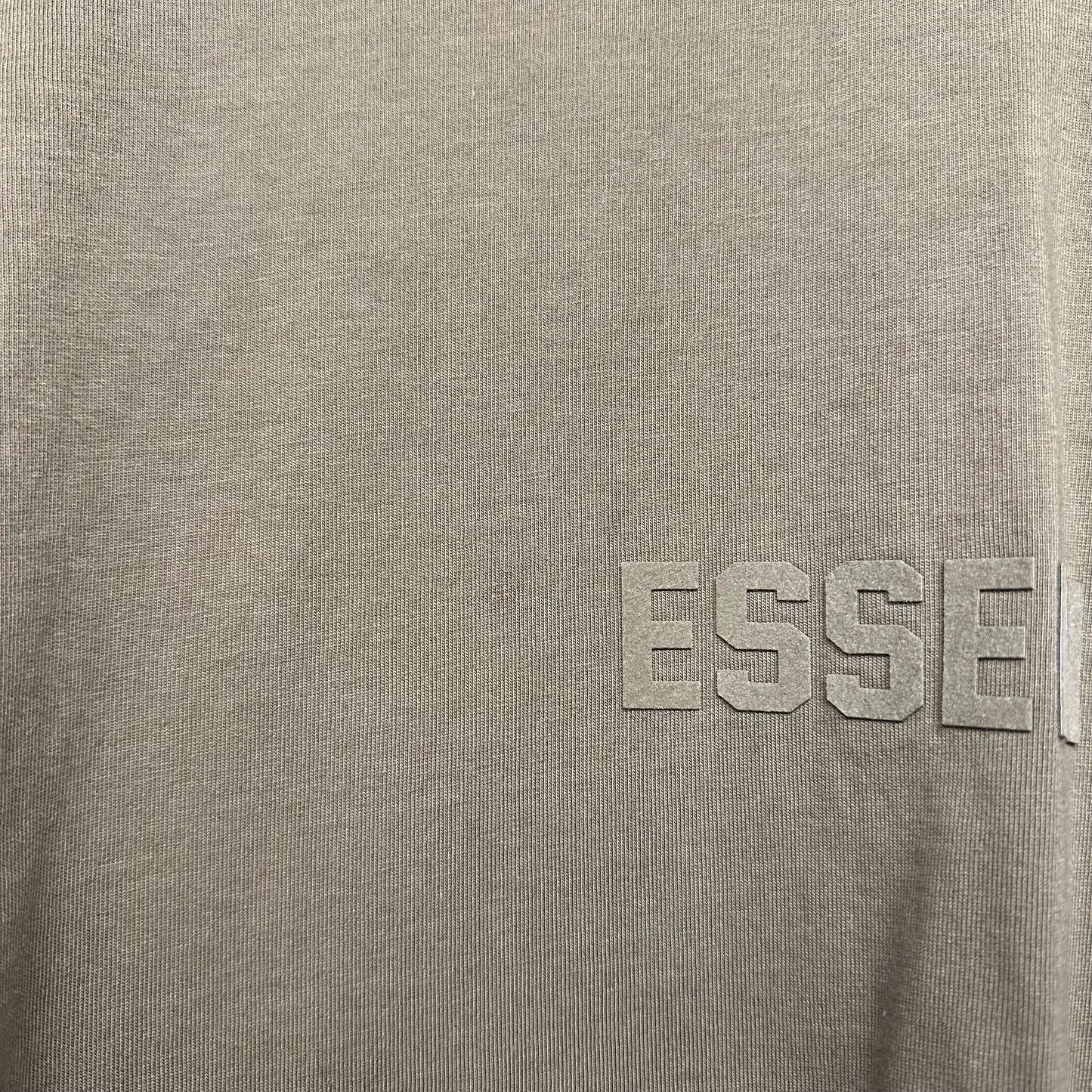 Fear of God Essentials Bold Spellout Brown L/S T-Shirt Sz L