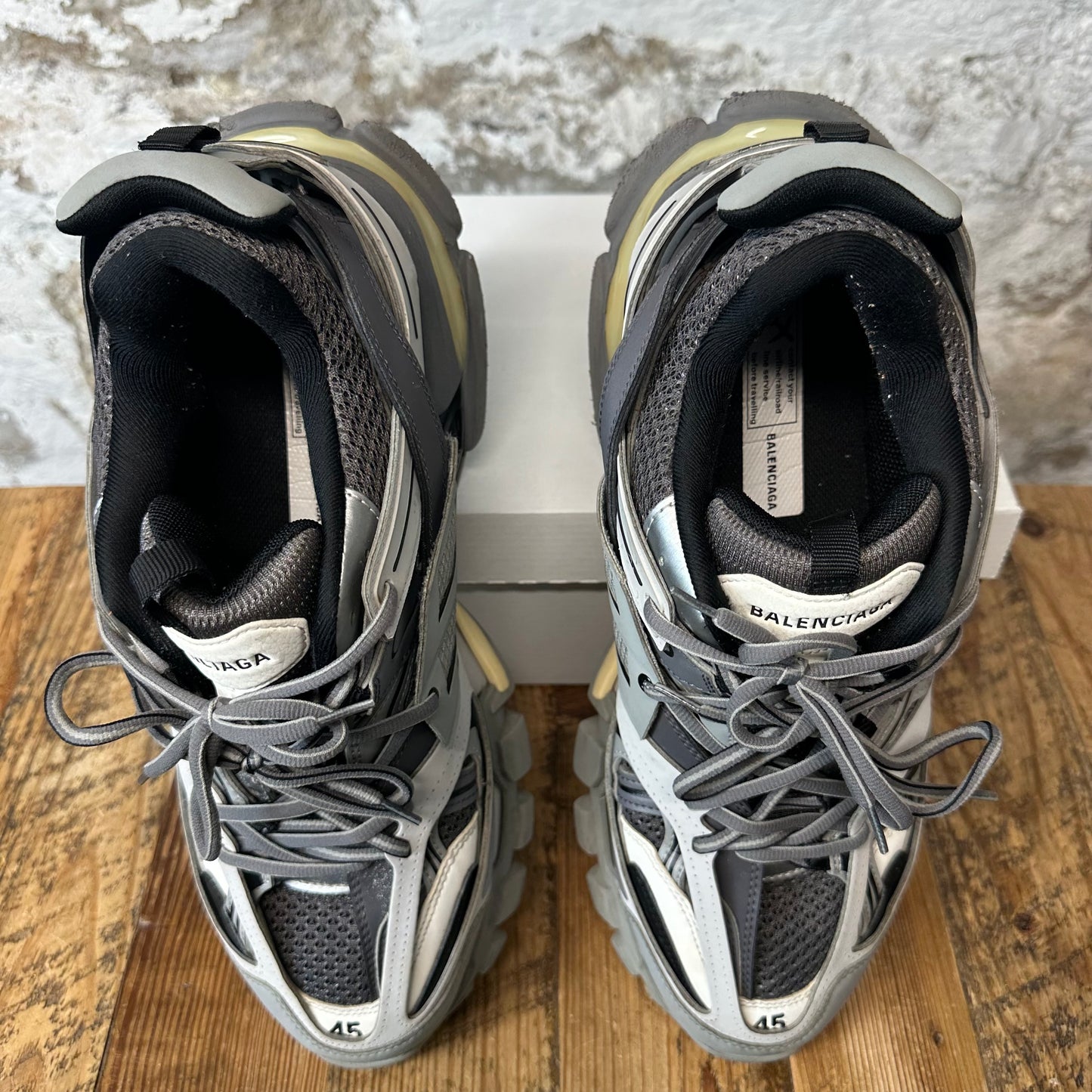 Balenciaga Track Runner Triple Grey LED Sneaker Sz 12 (45)