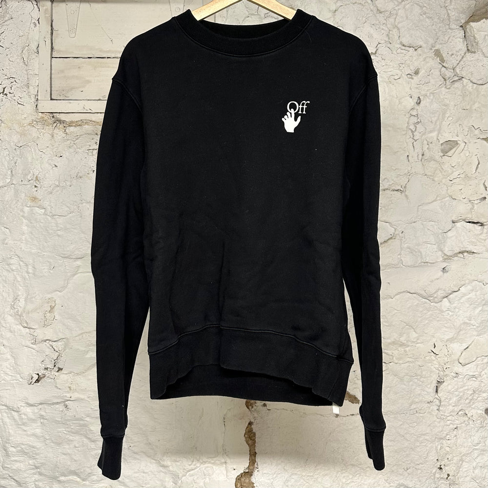Off-White Gradient Logo Black Crewneck Sz M