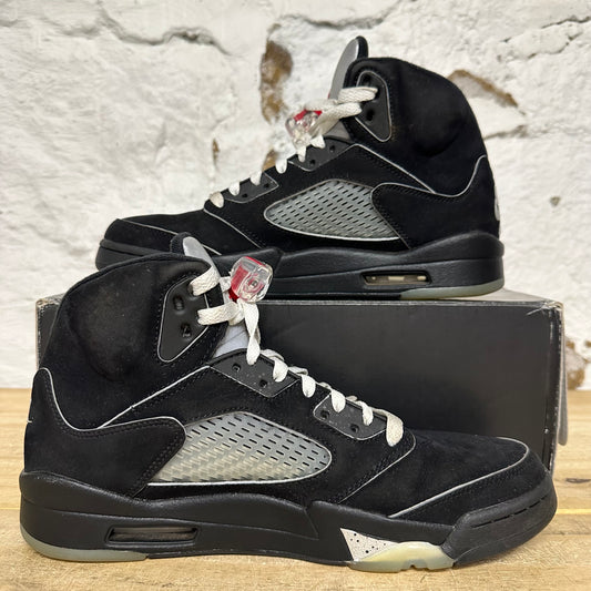 Air Jordan 5 Black Metallic Reimagined Sz 9.5
