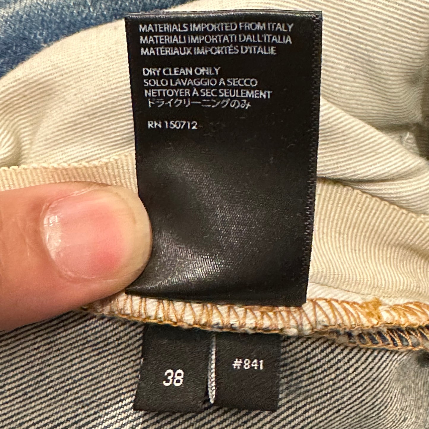 Amiri MX1 Indigo Paisley Blue Denim Jeans Sz 38