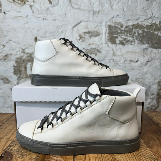 Balenciaga Arena White Leather Grey Sneaker Sz 8 (41)