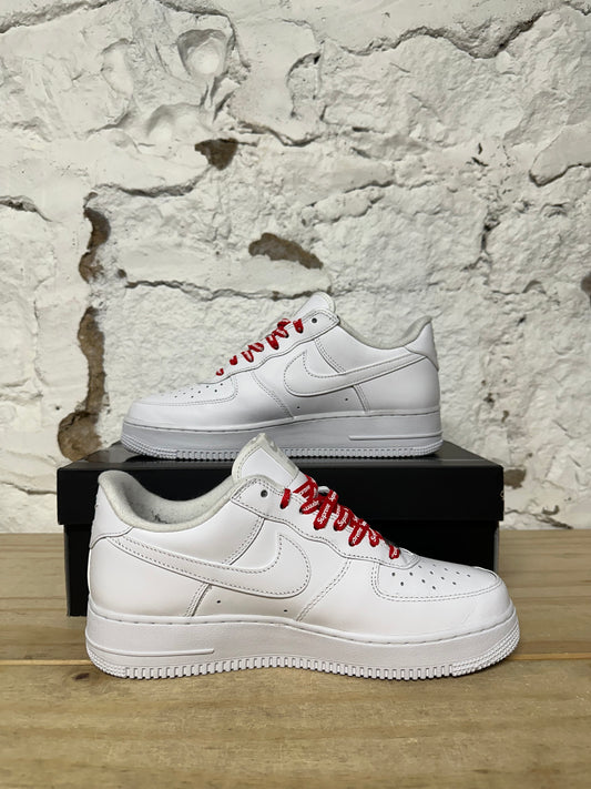 Nike Air Force 1 Low Supreme White Sz 9