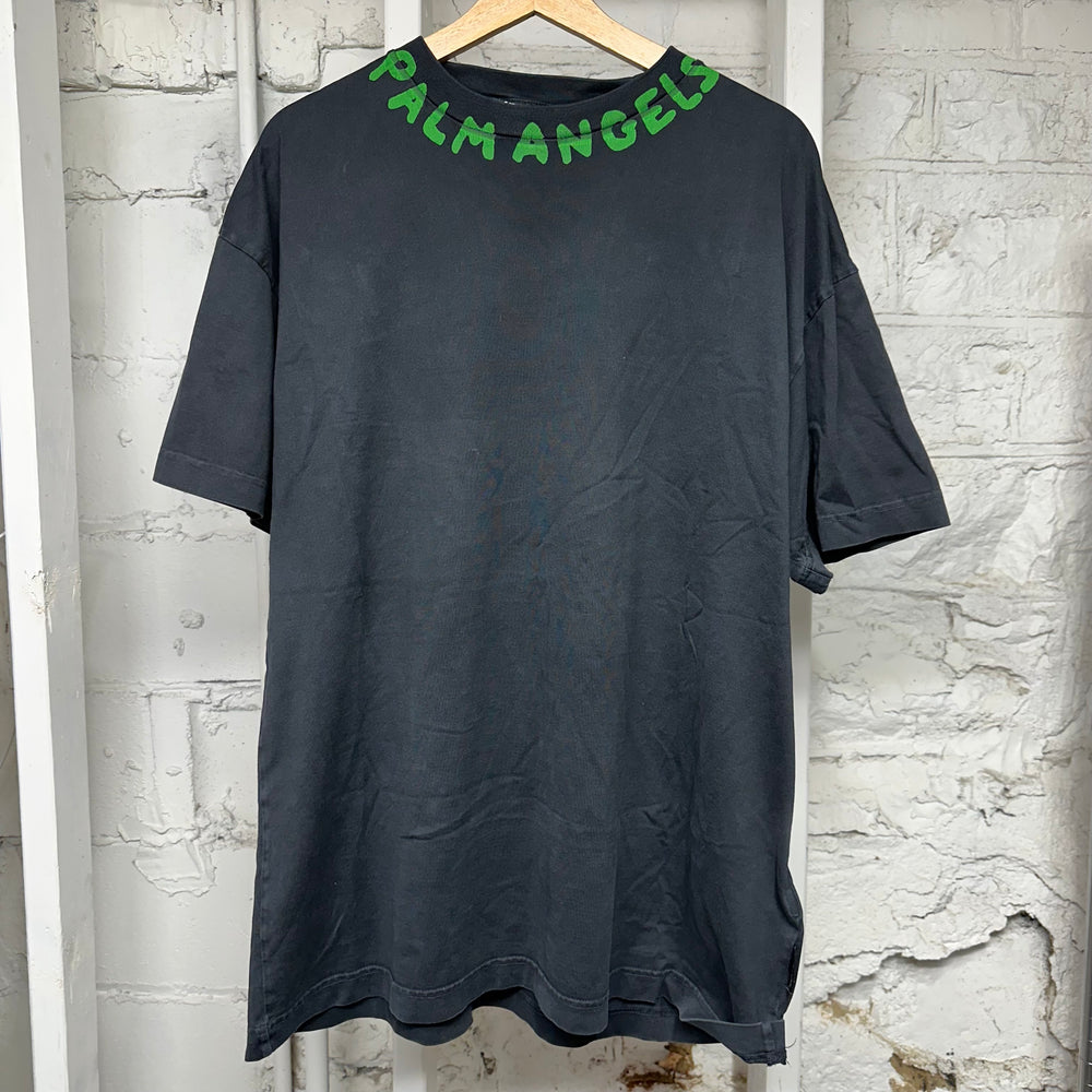 Palm Angels Neck Spellout T-Shirt Sz XL