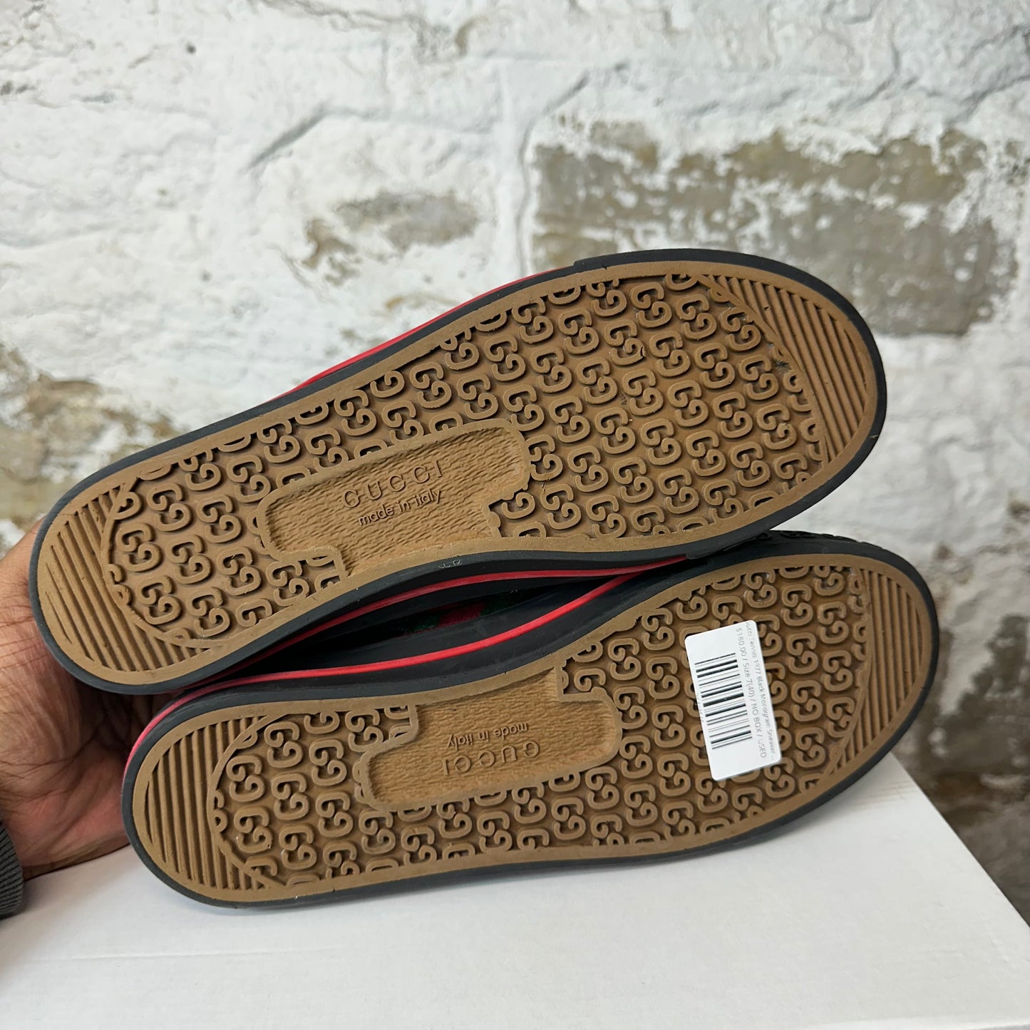 Gucci Tennis 1977 Black Monogram Sneaker Sz 7 (40)