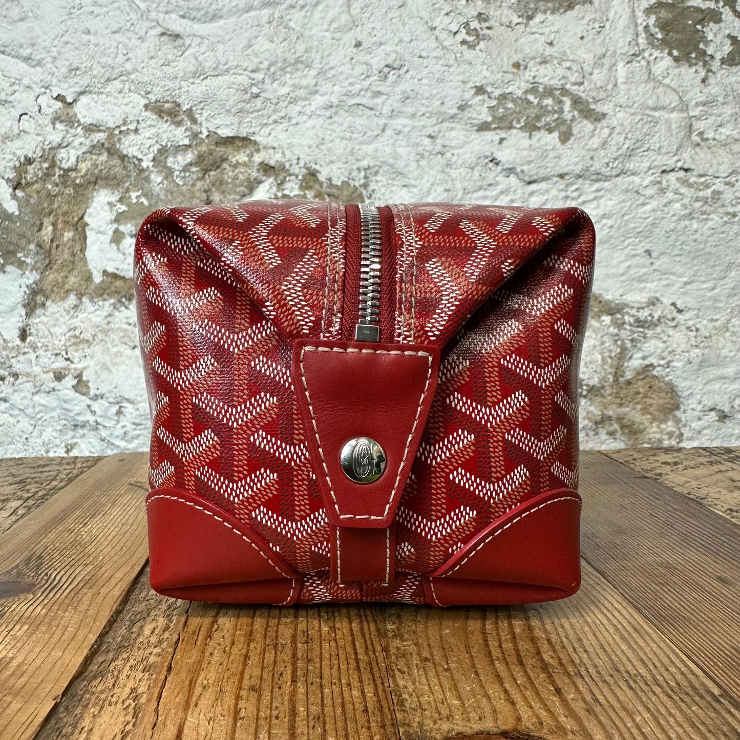 Goyard Boeing 25 Red Monogram Toiletry Bag