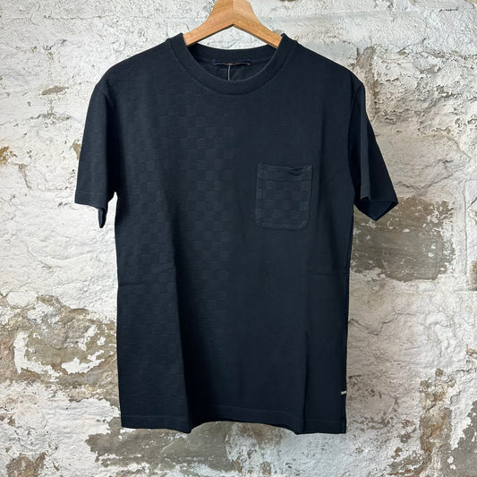 Louis Vuitton Split Damier Pocket Black T-Shirt Sz S