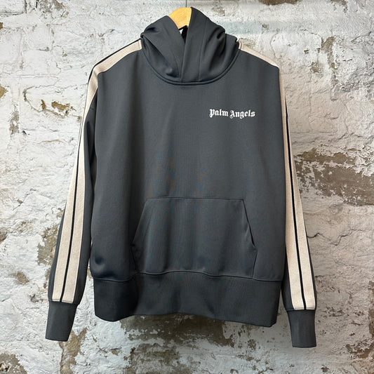 Palm Angels Grey Track Hooded Jacket Sz XS
