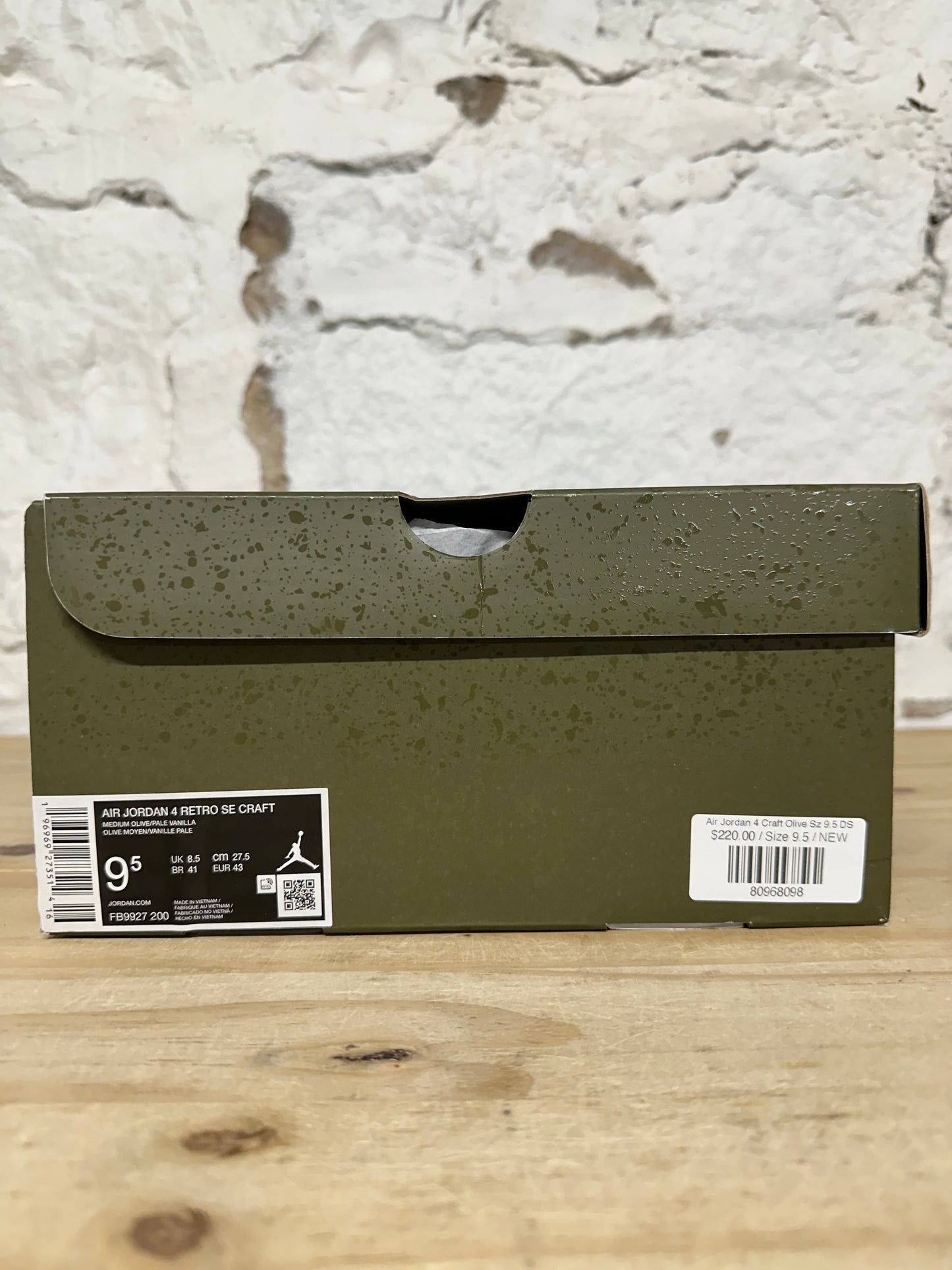 Air Jordan 4 Craft Olive Sz 9.5 DS