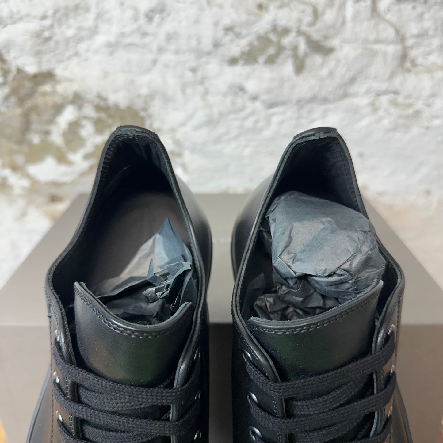 Rick Owens Triple Black Hollywood Low Sneaker DS