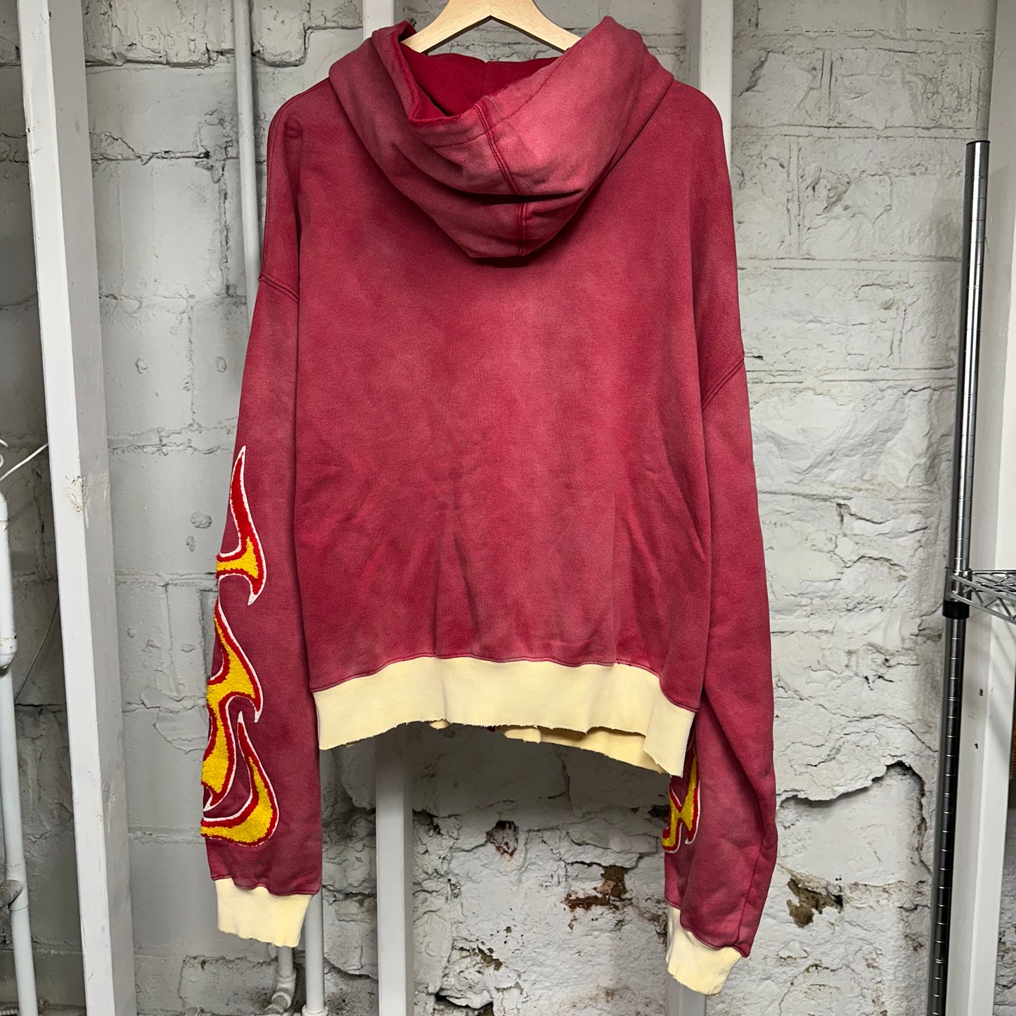 Vale Sleeve Chimera Flame Sleeve Red Zip Up Hoodie Sz XL