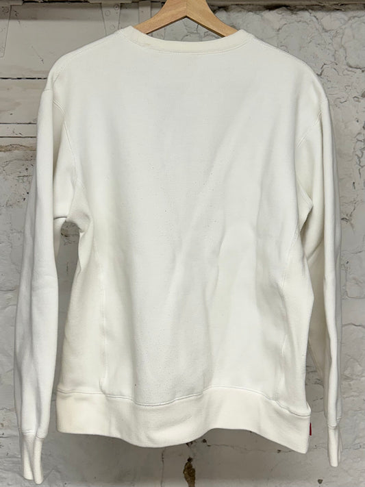 Supreme White Box Logo Crewneck Sz L
