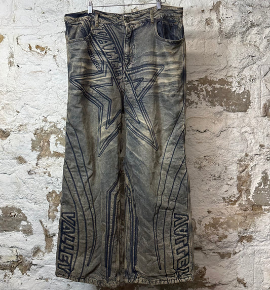 Vale Motorcross Pines Blue Denim Jeans Sz 32