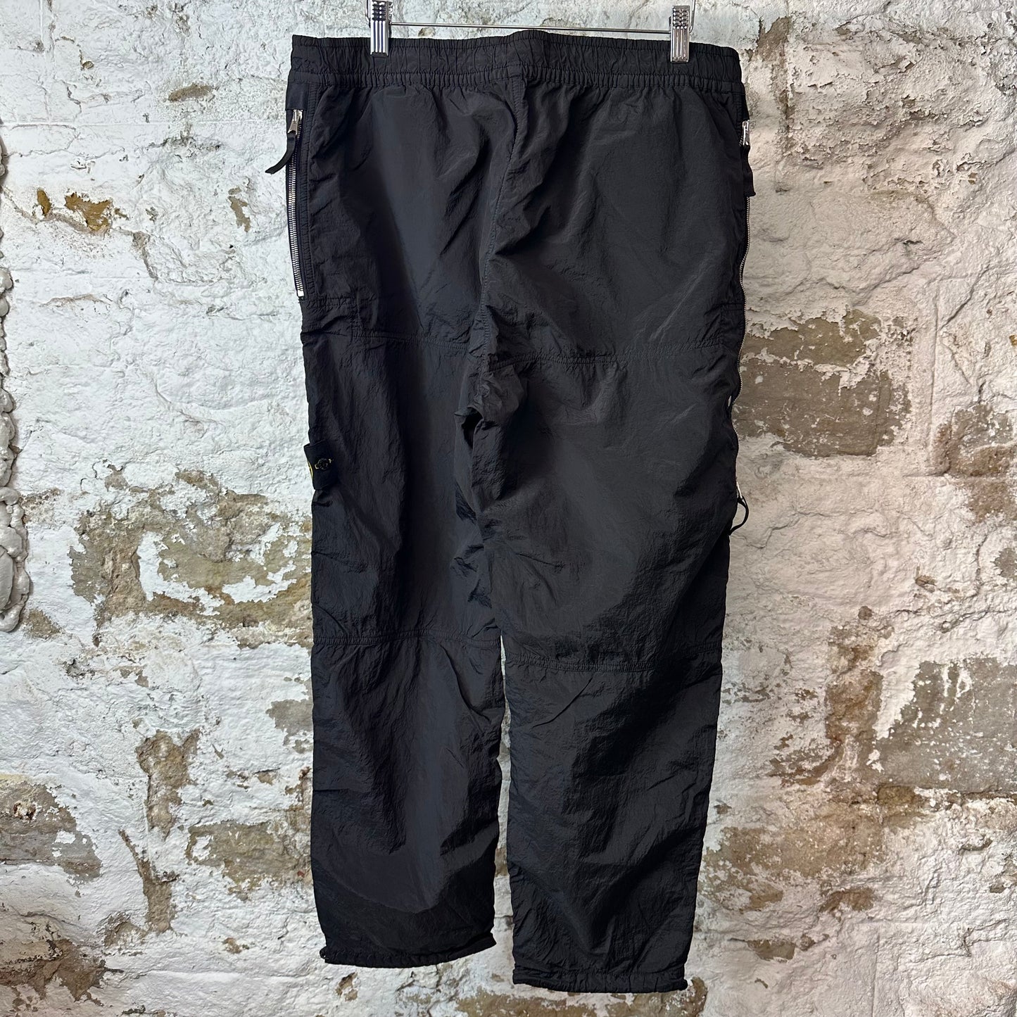 Stone Island Pantalone Regular Nylon Pants Black Sz 36 DS