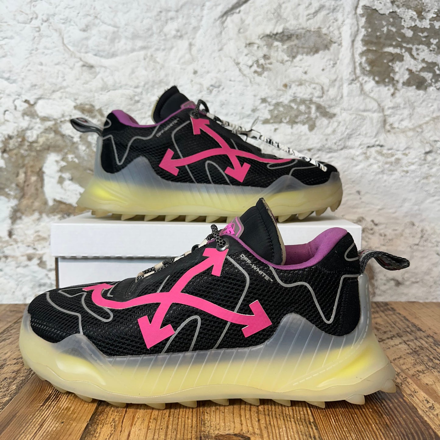 Off-White ODSY 1000 Pink Black Sneaker Sz 13 (46)
