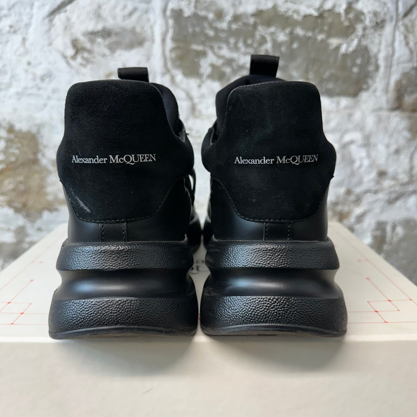 Alexander McQueen Triple Black Nappa Joey Sneaker Sz 12 (45)
