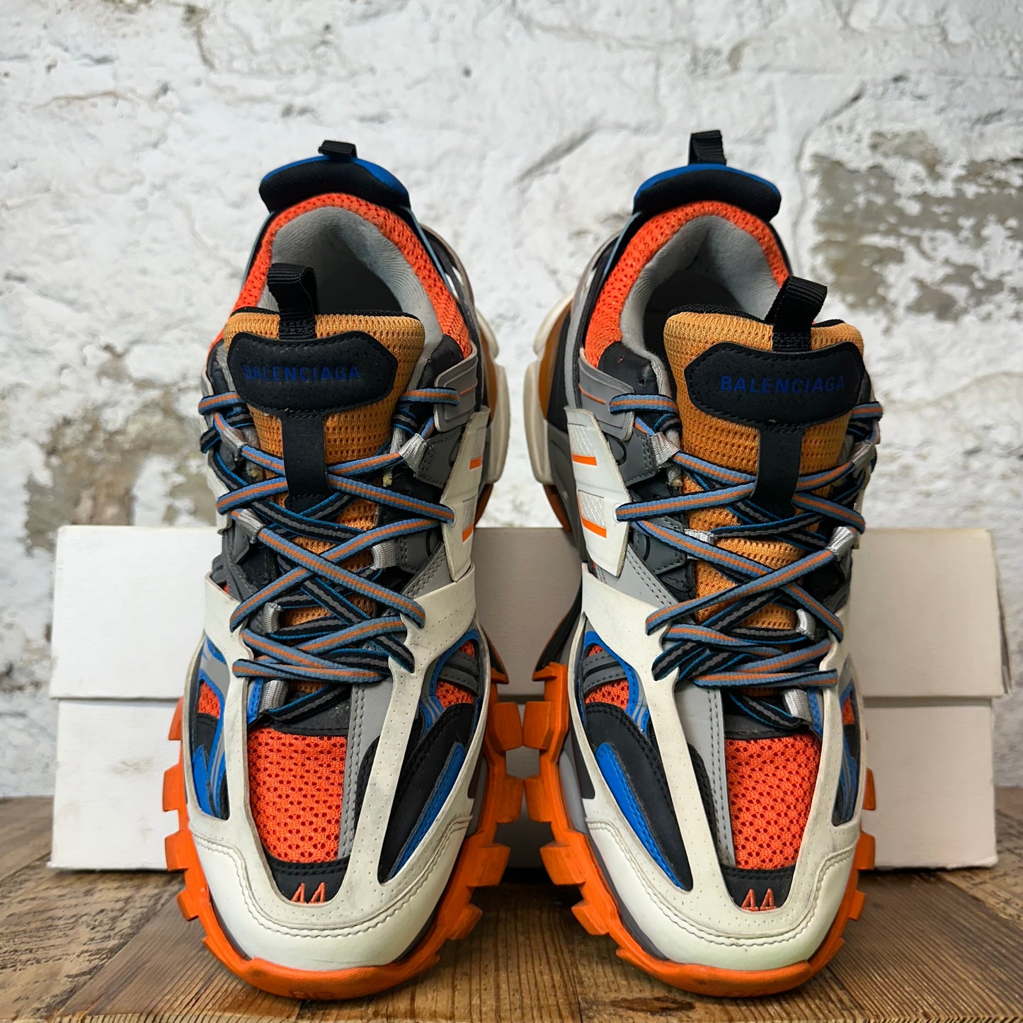 Balenciaga Track Runner Cream Grey Orange Sneaker Sz 11 (44)