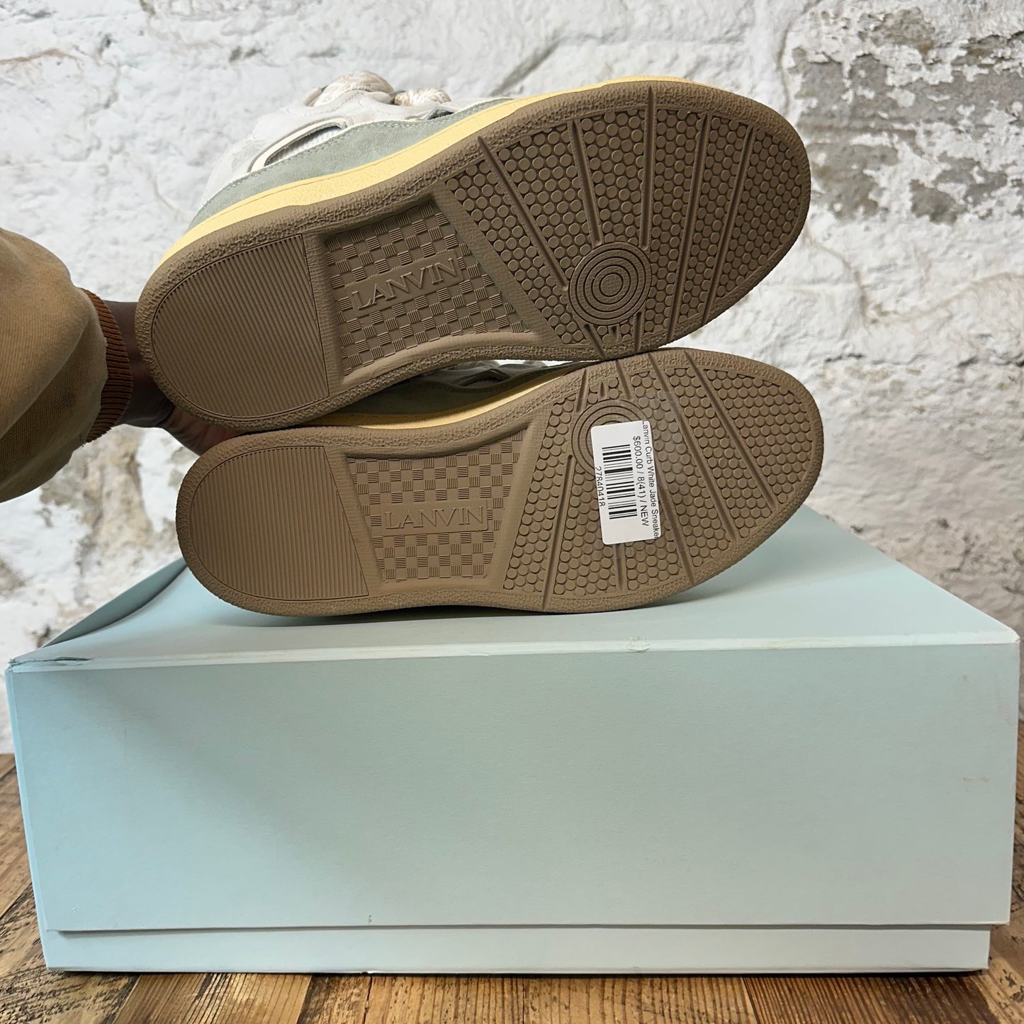 Lanvin Curb White Jade Sneaker