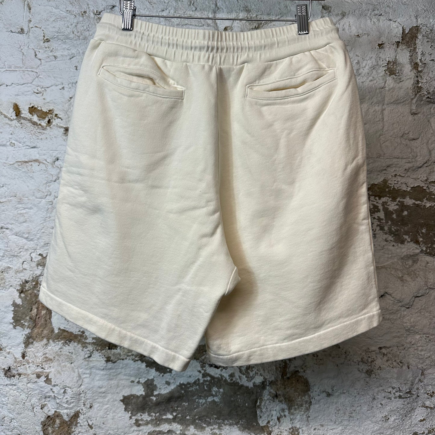 Rhude Black Script Shorts Cream Sz L