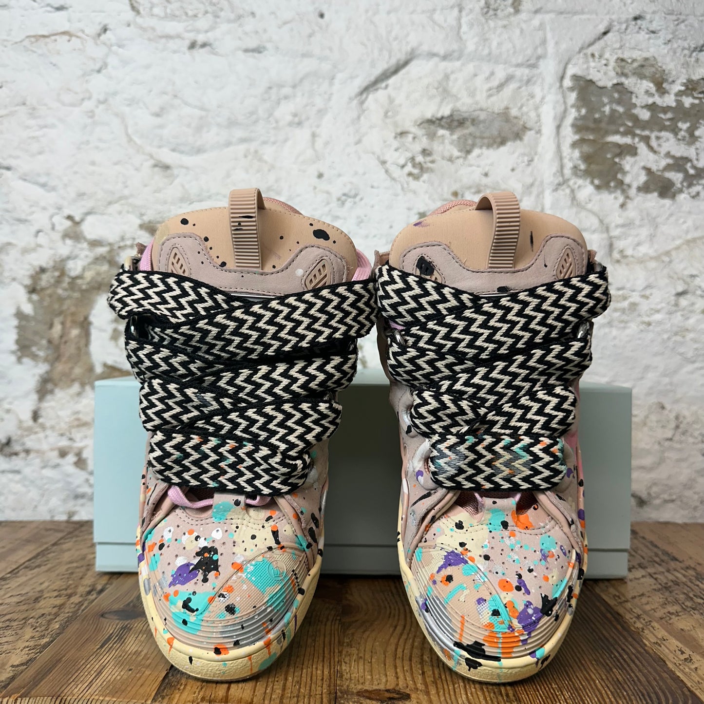 Lanvin Curb Paint Splatter Pink Sneaker