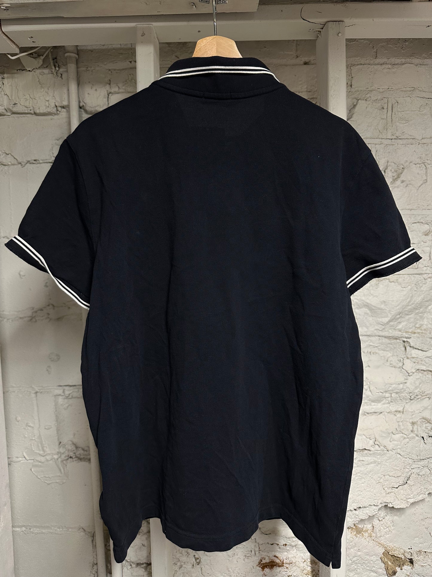 Moncler Small Logo Navy Polo Sz XL