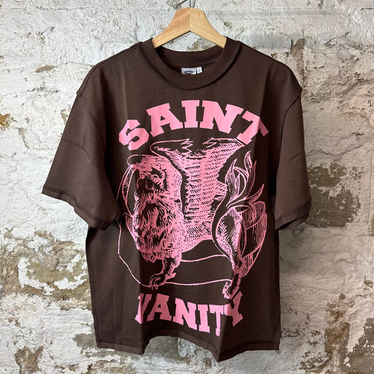 Saint Vanity Pink Griffin Brown T-Shirt