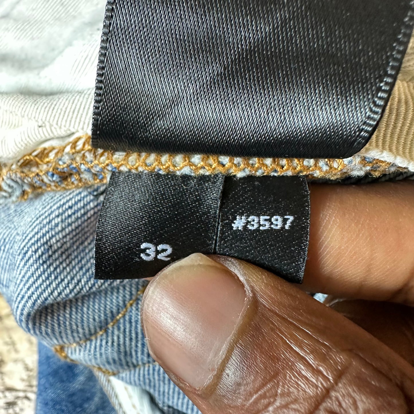 Amiri MX1 Plaid Flannel Blue Denim Jeans Sz 32
