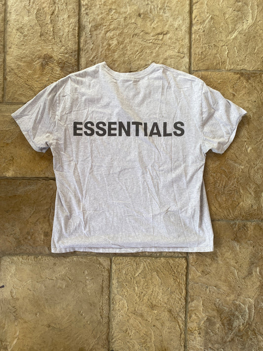 Fear of God Essentials Heather Oatmeal T-Shirt Sz XL